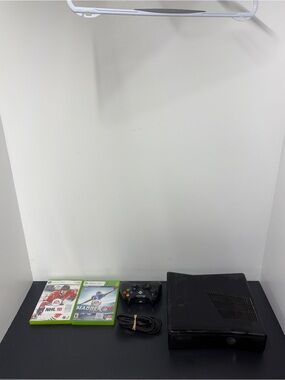 Microsoft Xbox 360 Bundle: Console, Controller, USB Cord, NHL 10, Madden NFL 16